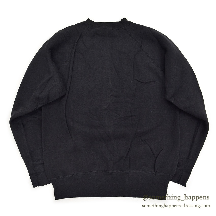 1960's DEADSTOCK PACIFIC ATHLETIC CO FLOCK PRINT SWEAT SHIRT / BLACK ... L