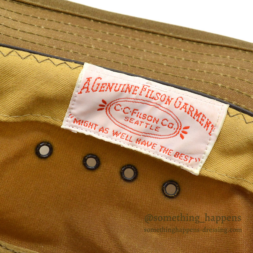 OLD FILSON TIN CLOTH PACKER HAT TAN XL 確認用 ACCESSORIES SOLD