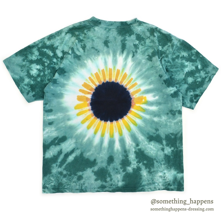 1980's~ SUNDOG TIE DYE SUN FLOWER T-SHIRT ... XL