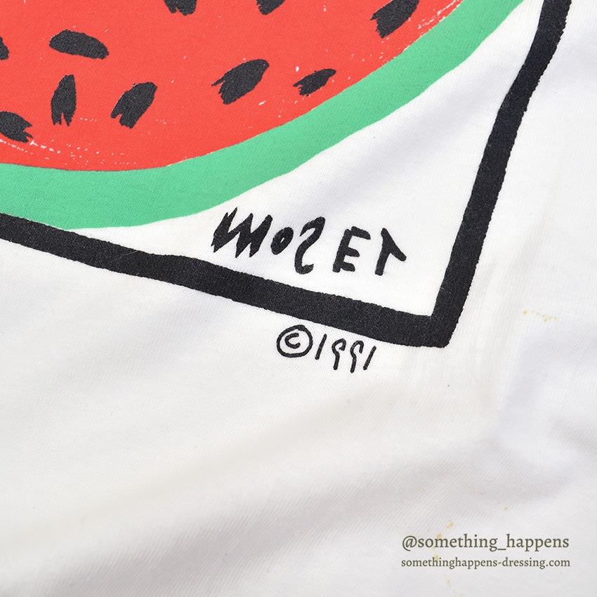 1990's DEADSTOCK MOSE TOLLIVER WATERMELON ART PRINT T-SHIRT ...