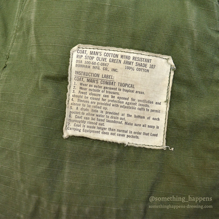 1960's U.S.ARMY JUNGLE FATIGUE JACKET / MODIFIED ... LARGE-LONG