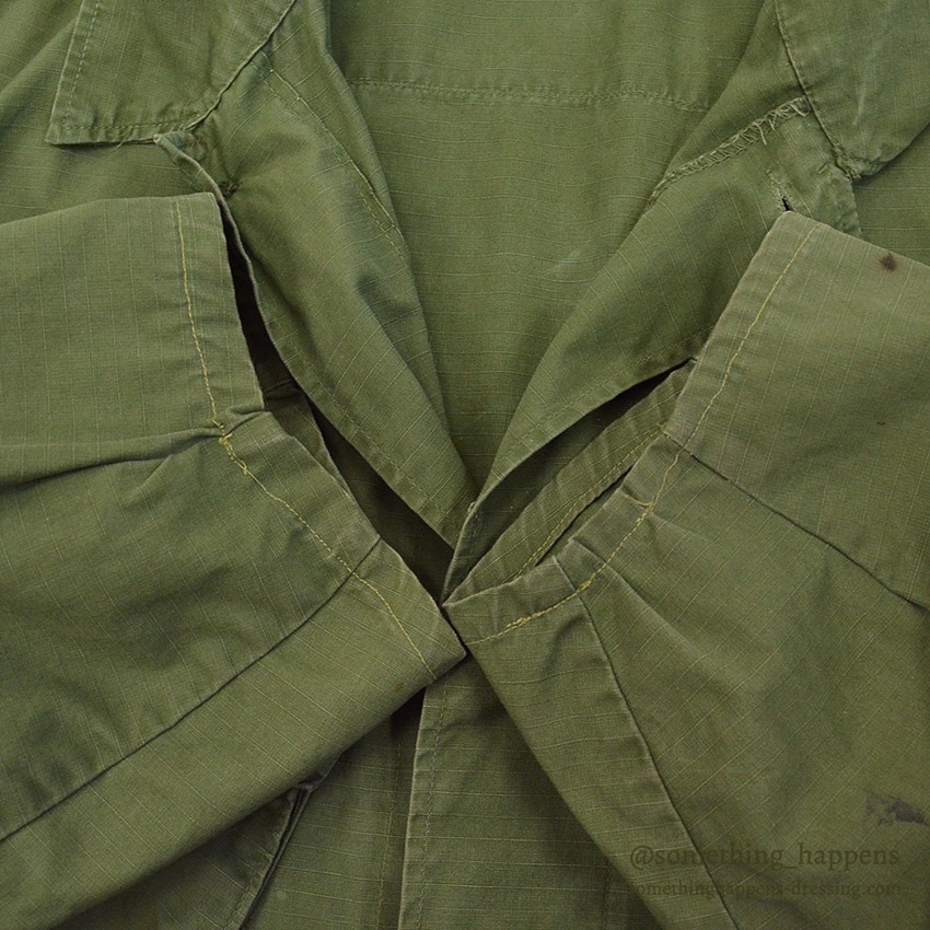 1960's U.S.ARMY JUNGLE FATIGUE JACKET / MODIFIED ... LARGE-LONG