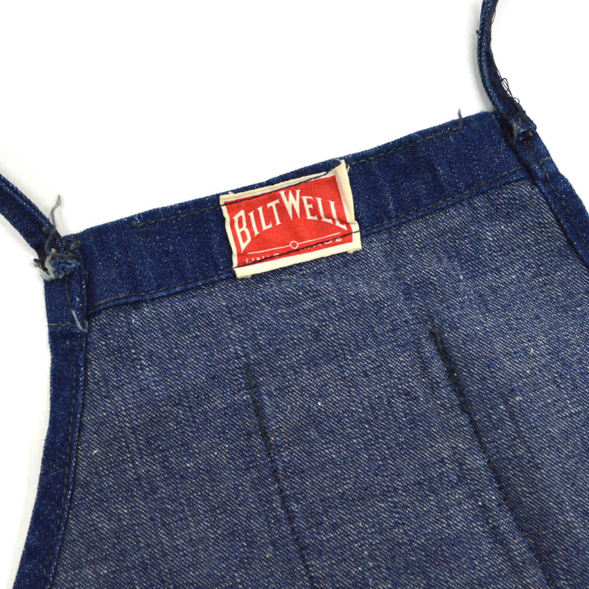 40's BILTWELL デニム ワークエプロン 大戦ボタン ...