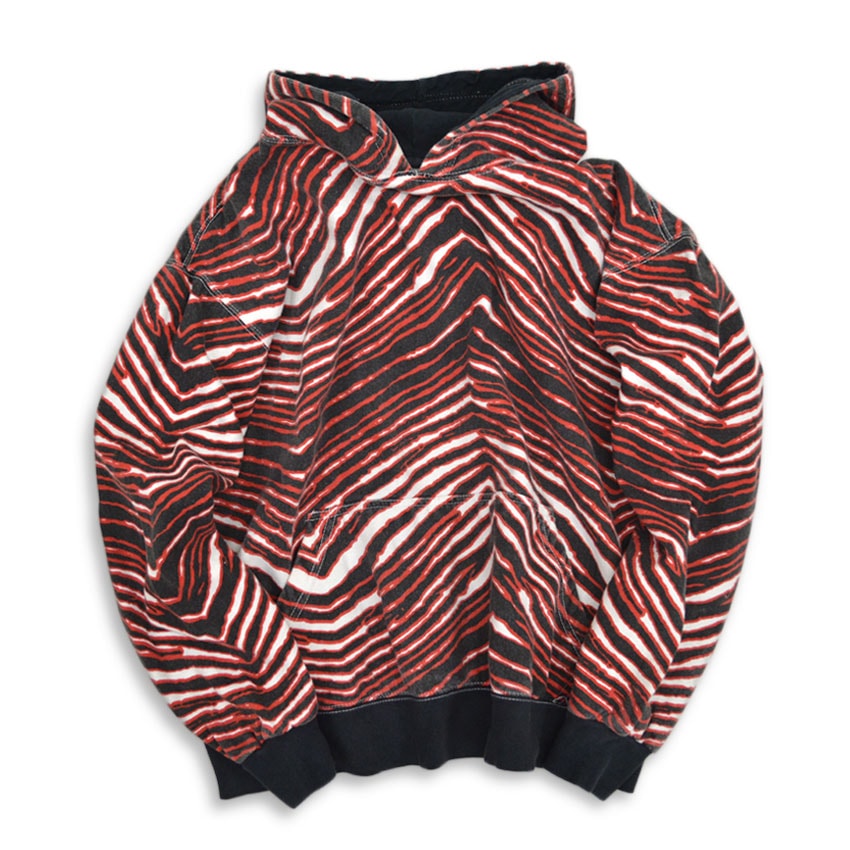 90's ZUBAZ NFL ゼブラ柄 Sweat Hoodie M | 確認用 TOPS 90's ZUBAZ NFL ゼブラ柄 Sweat Hoodie M | 確認用 TOPS