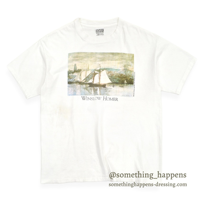 1990's WILDWOOD PRODUCTIONS ウィンスロー ホーマー ART PRINT T-SHIRT ... XL