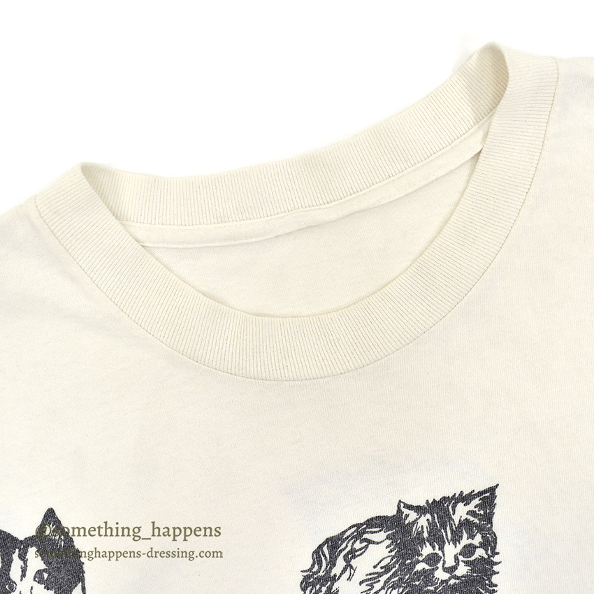 1990's MICHIGAN RAG CO. CAT PRINT T-SHIRT  | NEW ARRIVALS