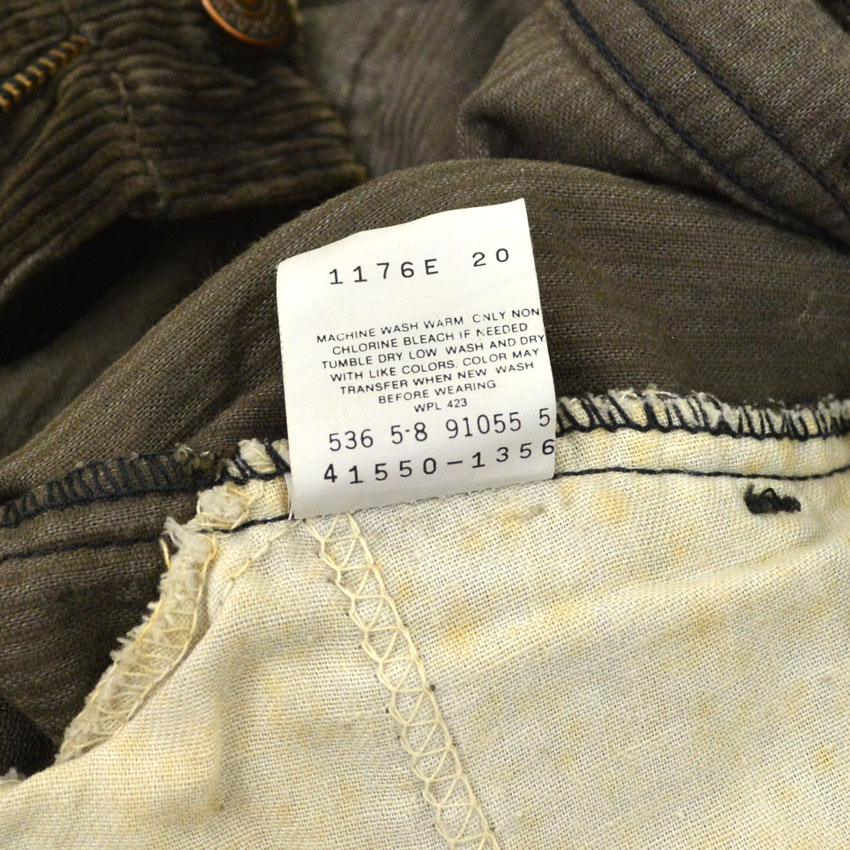 90's デッドストック Levi's 550 ' relaxed fit ' 墨黒 コーデュロイパンツ...W31×L34