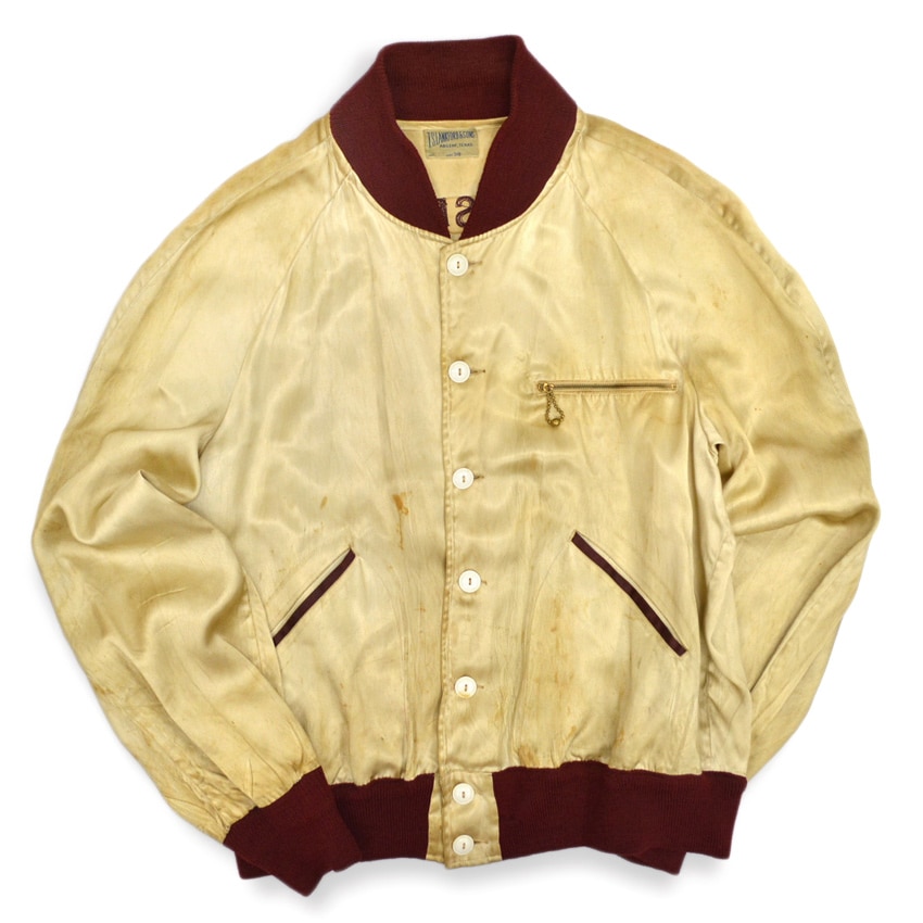 1940's T.S.LANKFORD & SONS EMBROIDERY SATIN JACKET  38 | 確認用