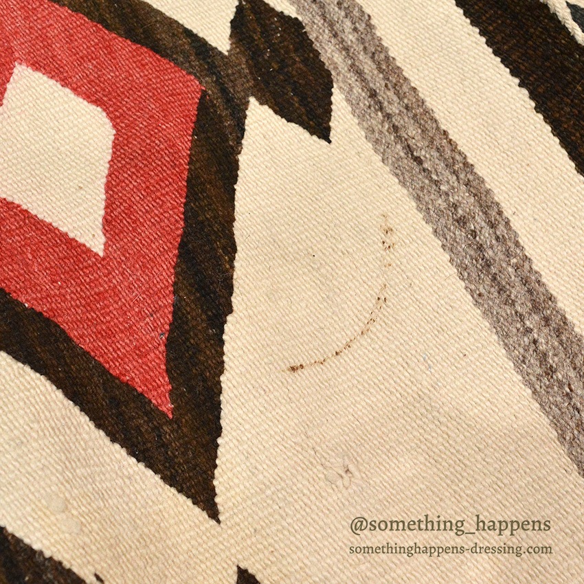 c.1930's NAVAJO RUG DIAMOND PATTERN ... 135cm/92cm