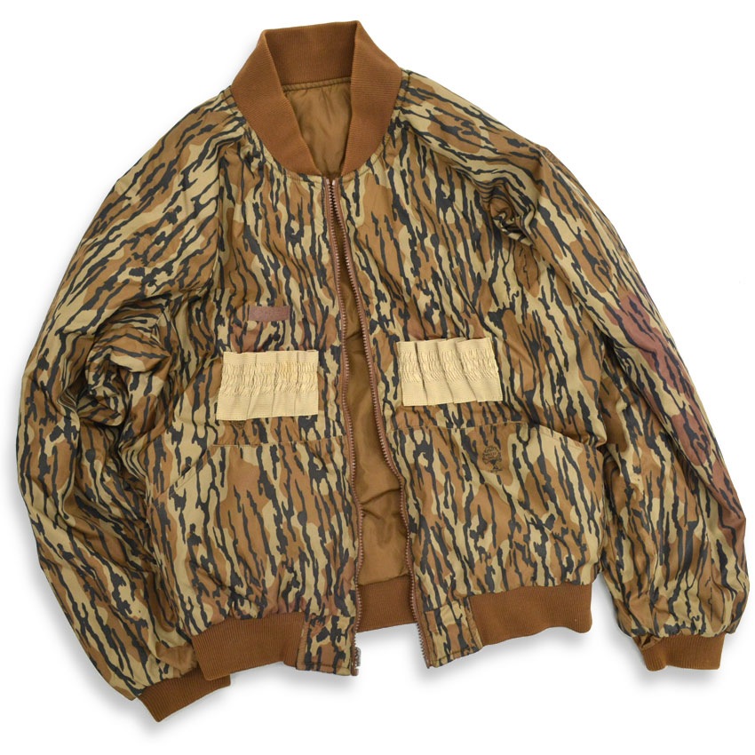 80's～ Columbia ボトムランドカモ ナイロン リバーシブルジャケット... M