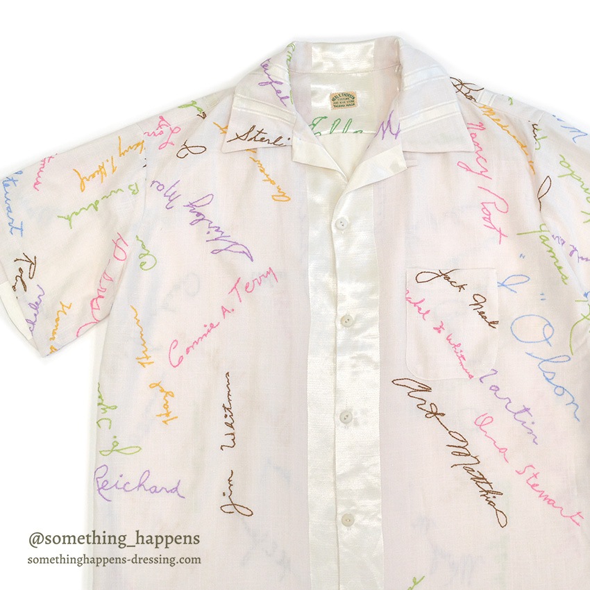 1950's~ NEAL E. THORSEN SIGNATURE EMBROIDERY S/S SHIRT ...