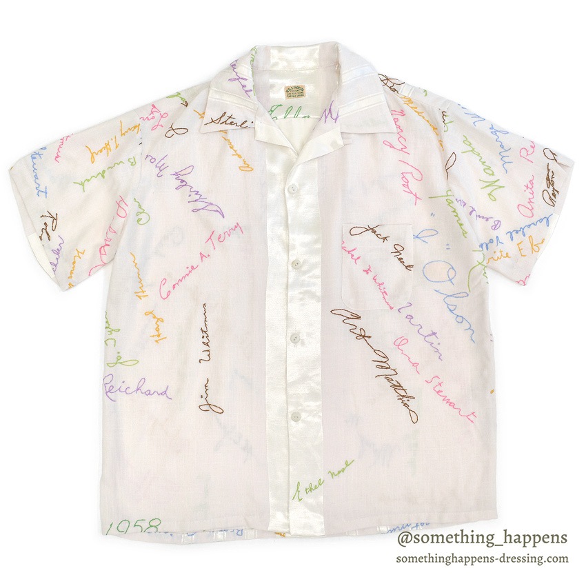 1950's~ NEAL E. THORSEN SIGNATURE EMBROIDERY S/S SHIRT ...
