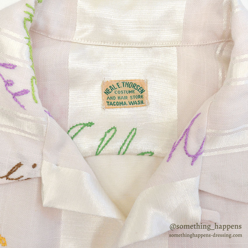 1950's~ NEAL E. THORSEN SIGNATURE EMBROIDERY S/S SHIRT ...