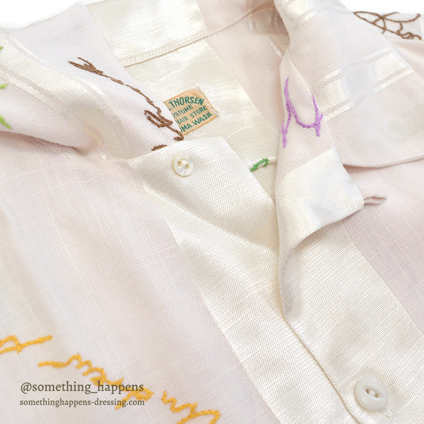 1950's~ NEAL E. THORSEN SIGNATURE EMBROIDERY S/S SHIRT ...