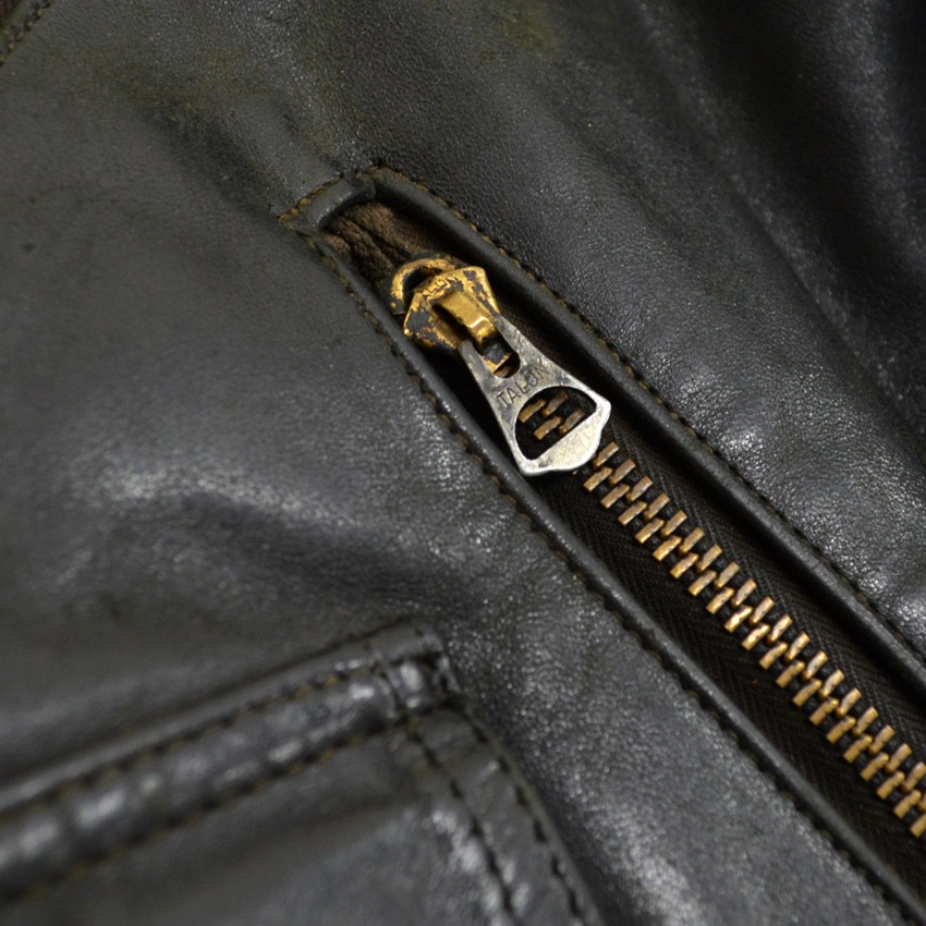50's Genuine Horsehide FRONT QUARTERS Horsehide Double Riders Jacket ... 40