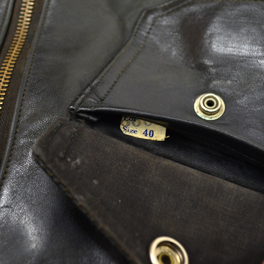 50's Genuine Horsehide FRONT QUARTERS Horsehide Double Riders Jacket ... 40