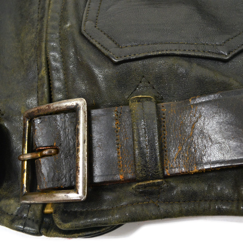 50's Genuine Horsehide FRONT QUARTERS Horsehide Double Riders Jacket ... 40