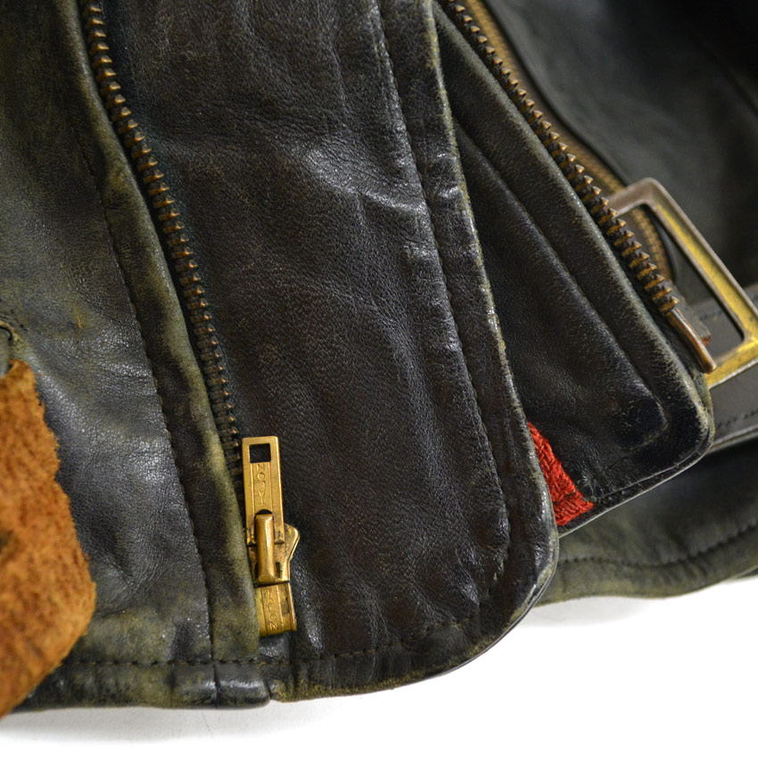 50's Genuine Horsehide FRONT QUARTERS Horsehide Double Riders Jacket ... 40