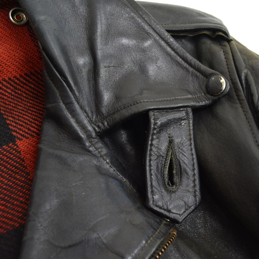 50's Genuine Horsehide FRONT QUARTERS Horsehide Double Riders Jacket ... 40