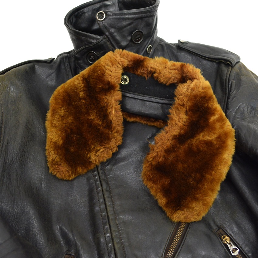50's Genuine Horsehide FRONT QUARTERS Horsehide Double Riders Jacket ... 40