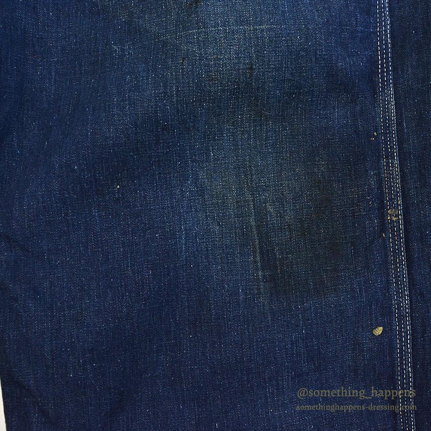 1930's~ WARDS PIONEER DENIM OVERALL / VERY DARK ... W37/L26