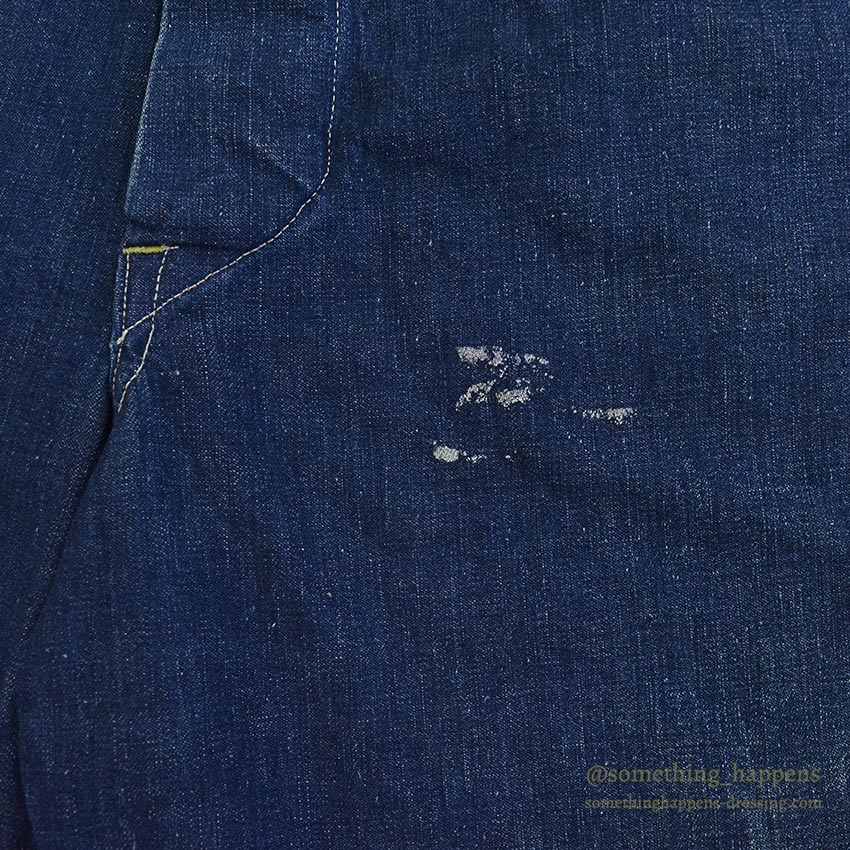 1930's~ WARDS PIONEER DENIM OVERALL / VERY DARK ... W37/L26
