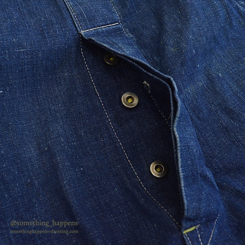 1930's~ WARDS PIONEER DENIM OVERALL / VERY DARK ... W37/L26