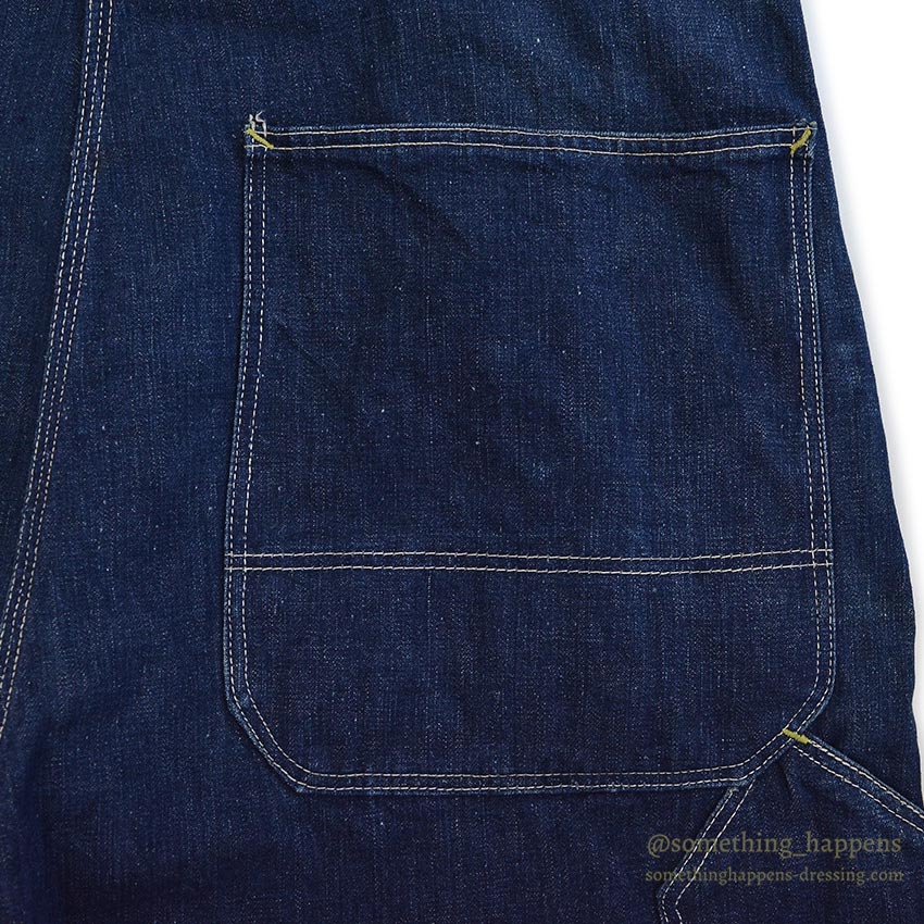 1930's~ WARDS PIONEER DENIM OVERALL / VERY DARK ... W37/L26
