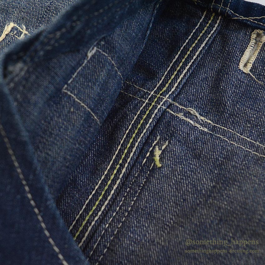 1930's~ WARDS PIONEER DENIM OVERALL / VERY DARK ... W37/L26
