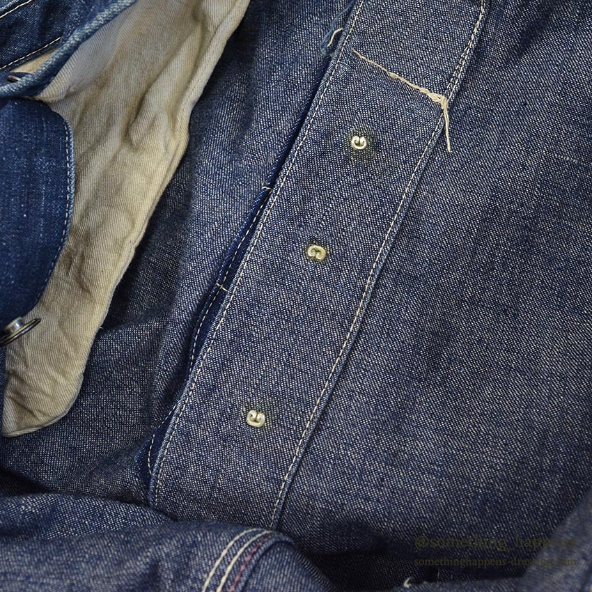 1930's~ WARDS PIONEER DENIM OVERALL / VERY DARK ... W37/L26