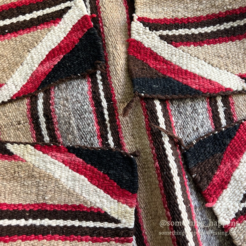 ~1930's NAVAJO RUG SINGLE SADDLE BLANKET ... 81cm/76cm