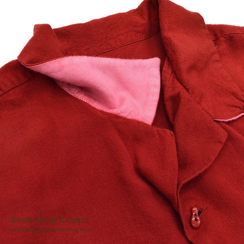 1960's TWO-TONE EMBROIDERY BOWLING RAYON SHIRT / UNIQUE BOWLING PIN BUTTON ...