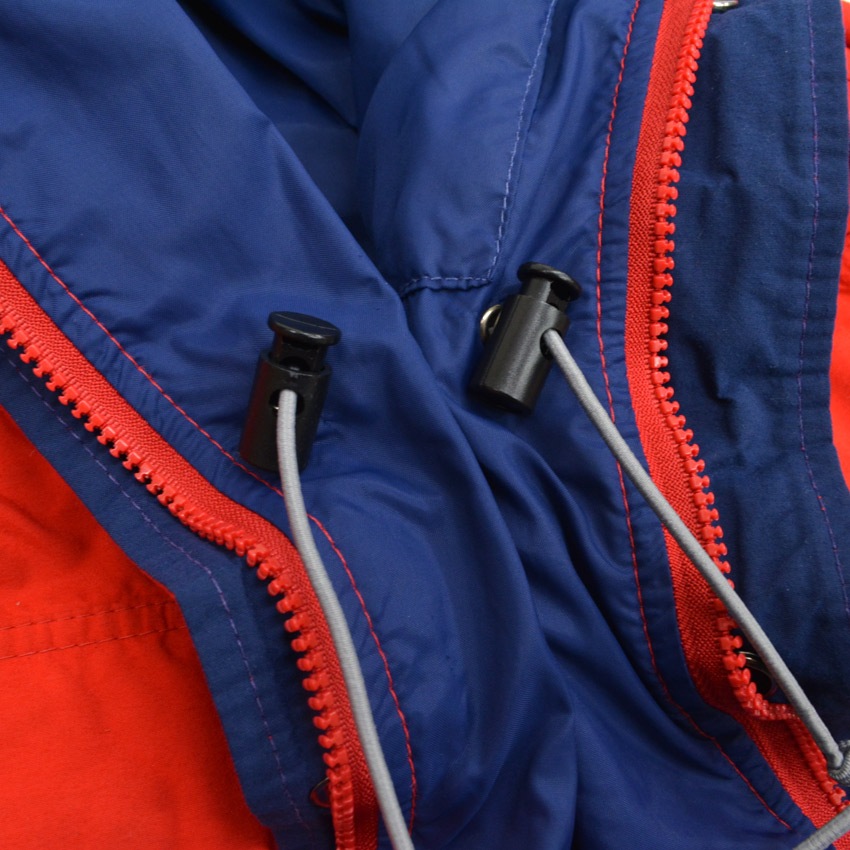 80's Eddie Bauer レッド×ネイビー 2トーン マウンテンパーカー... M