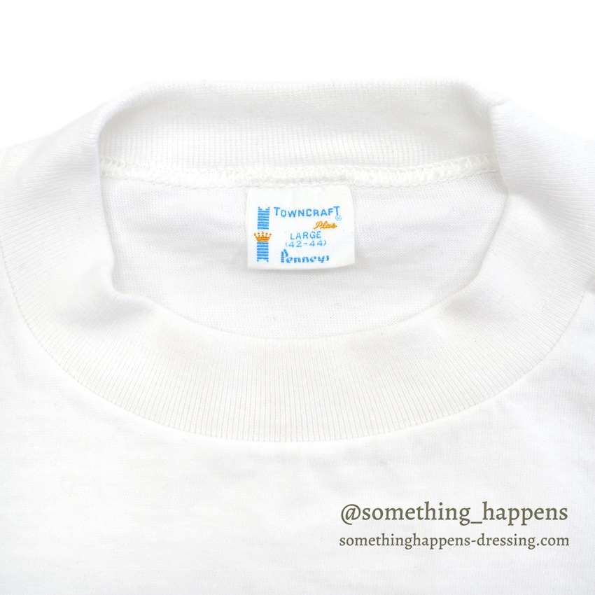 1960's TOWNCRAFT PENNEYS PLAIN T-SHIRT ONE WASH ... L