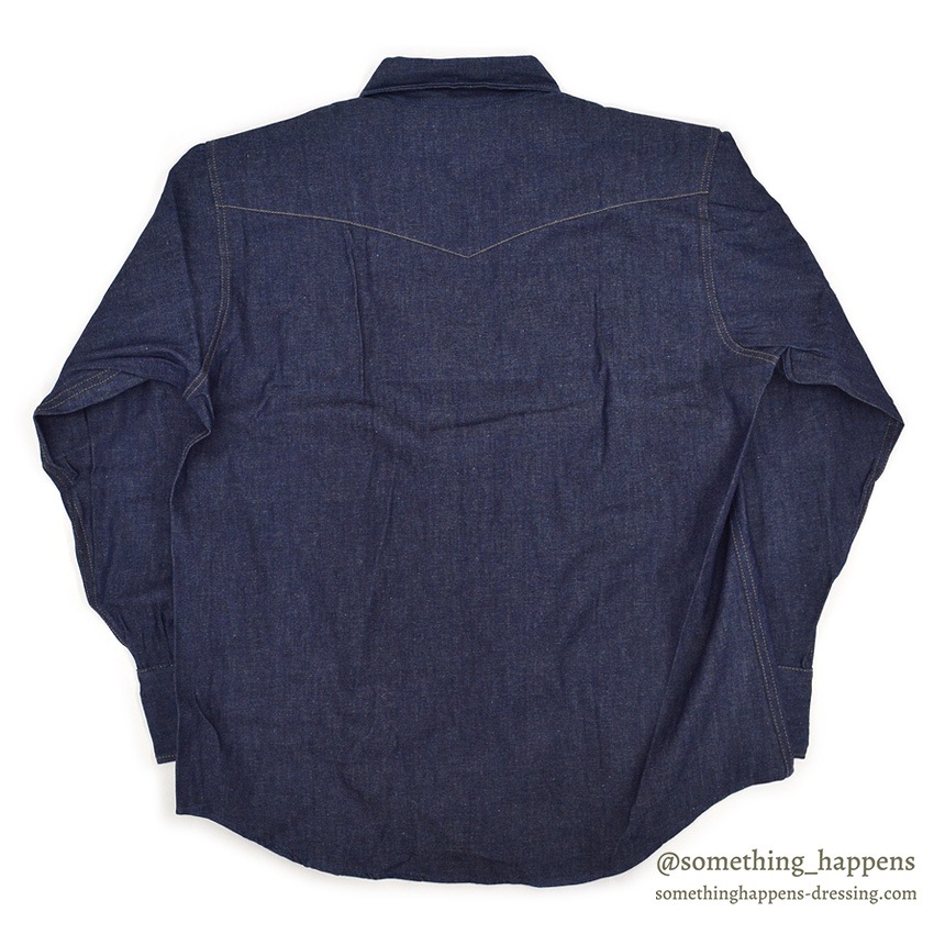 1970's~ DEADSTOCK SEARS ROEBUCKS WESTERN DENIM SHIRT ... X-LARGE