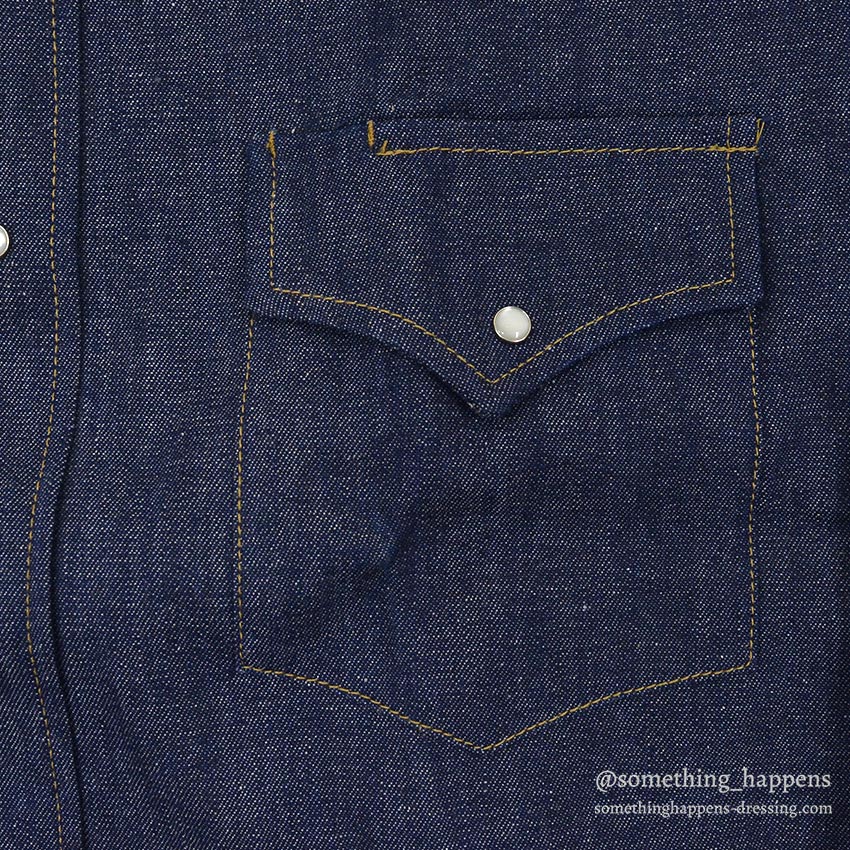 1970's~ DEADSTOCK SEARS ROEBUCKS WESTERN DENIM SHIRT  X