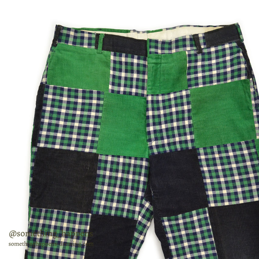 1970's OLD PATCHWORK CORDUROY PANTS ... W36/L26