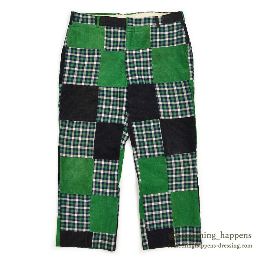 1970's OLD PATCHWORK CORDUROY PANTS ... W36/L26