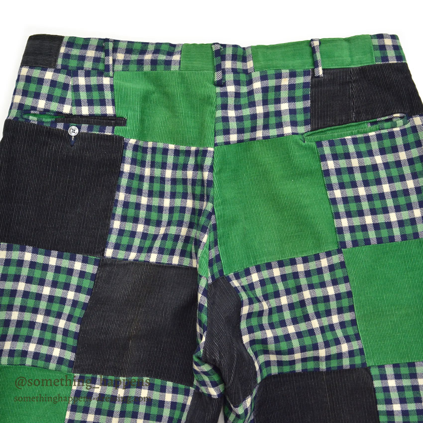 1970's OLD PATCHWORK CORDUROY PANTS ... W36/L26