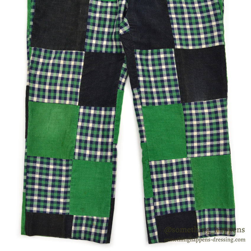 1970's OLD PATCHWORK CORDUROY PANTS ... W36/L26