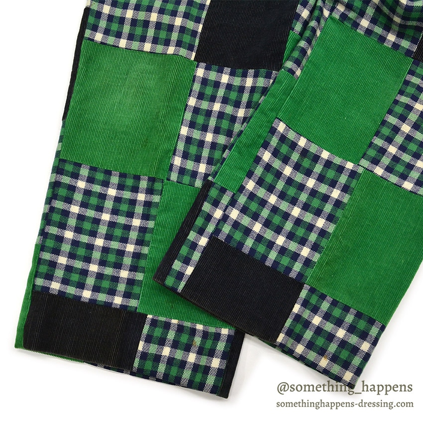 1970's OLD PATCHWORK CORDUROY PANTS ... W36/L26