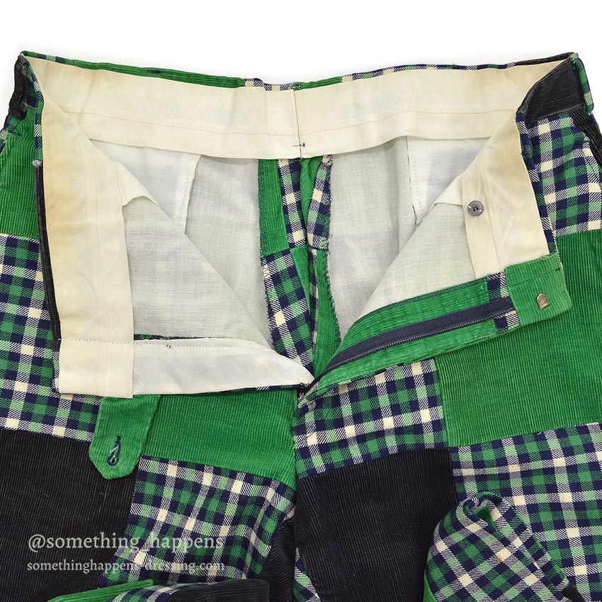 1970's OLD PATCHWORK CORDUROY PANTS ... W36/L26