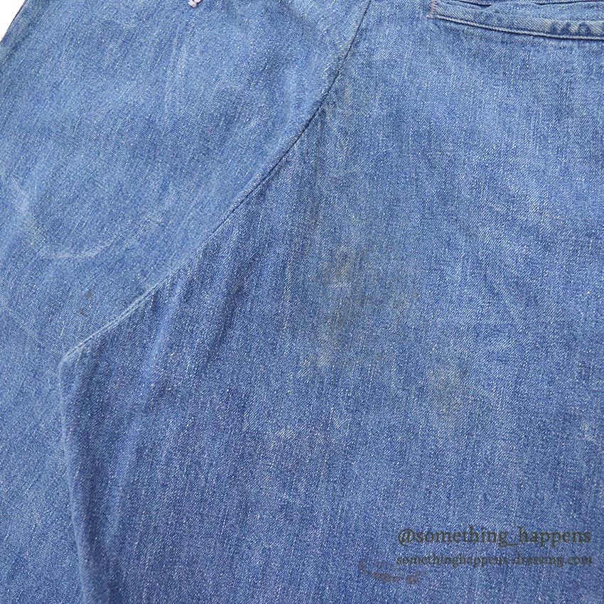 1960's UNKNOWN DENIM WORK TROUSERS / WESTERN COSTUME CO. ... W31/L31