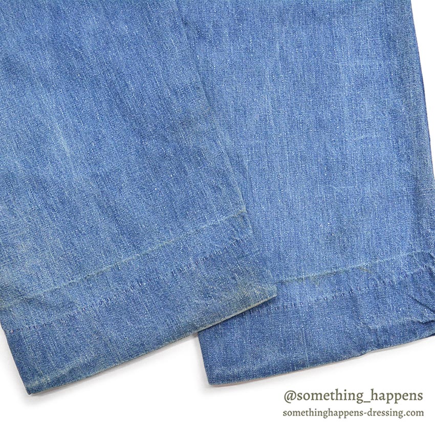 1960's UNKNOWN DENIM WORK TROUSERS / WESTERN COSTUME CO. ... W31/L31