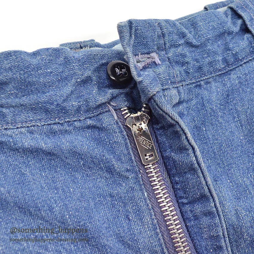 1960's UNKNOWN DENIM WORK TROUSERS / WESTERN COSTUME CO. ... W31/L31