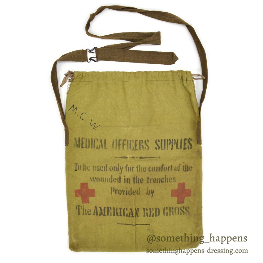 1910's AMERICAN RED CROSS WW1 MEDICAL OFFICERS SUPPLIES BAG 確認用