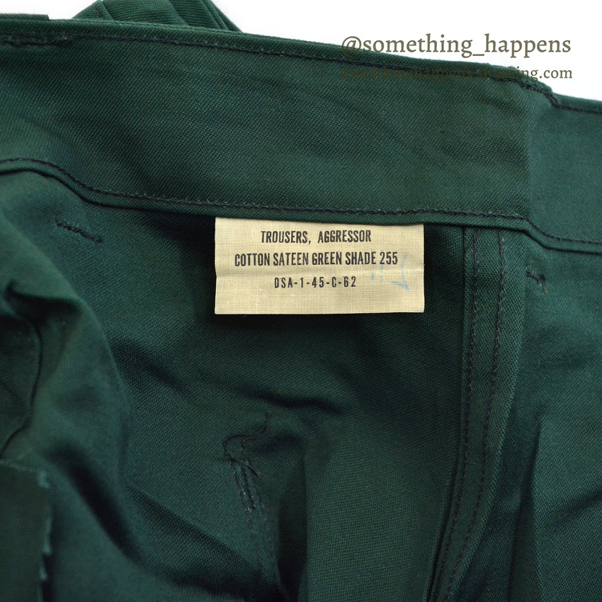 1960's DEADSTOCK U.S.ARMY TROUSERS, AGGRESSOR GREEN SHADE