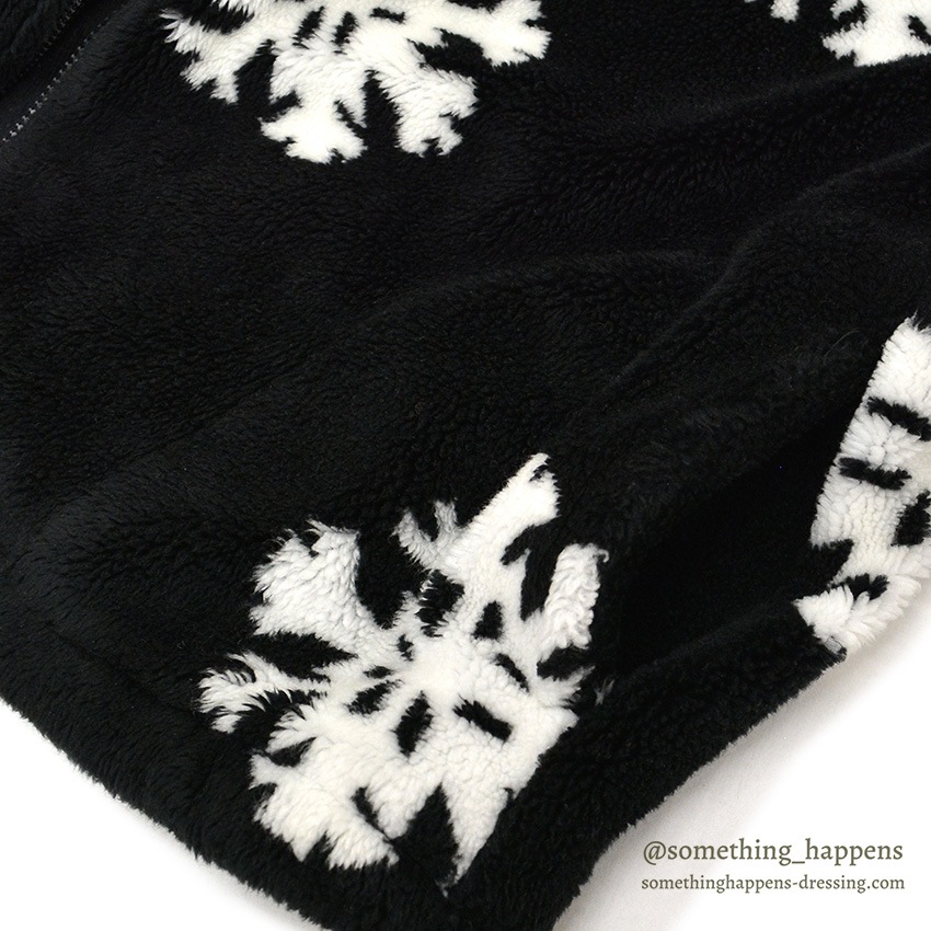BLACK MOUNTAIN SNOW FLAKE PATTERN FLEECE JACKET ... L