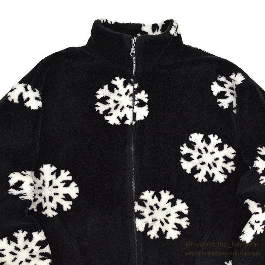 BLACK MOUNTAIN SNOW FLAKE PATTERN FLEECE JACKET ... L