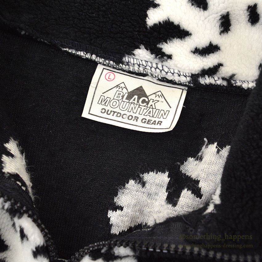 BLACK MOUNTAIN SNOW FLAKE PATTERN FLEECE JACKET ... L